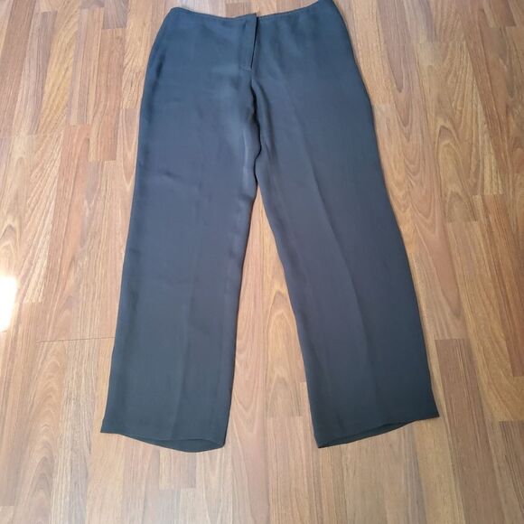 Eileen Fisher Silk Slouchy Pants Size S Brown New - Picture 3 of 8